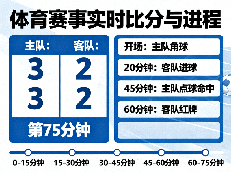 体育赛事实时比分与比赛进程展示画面